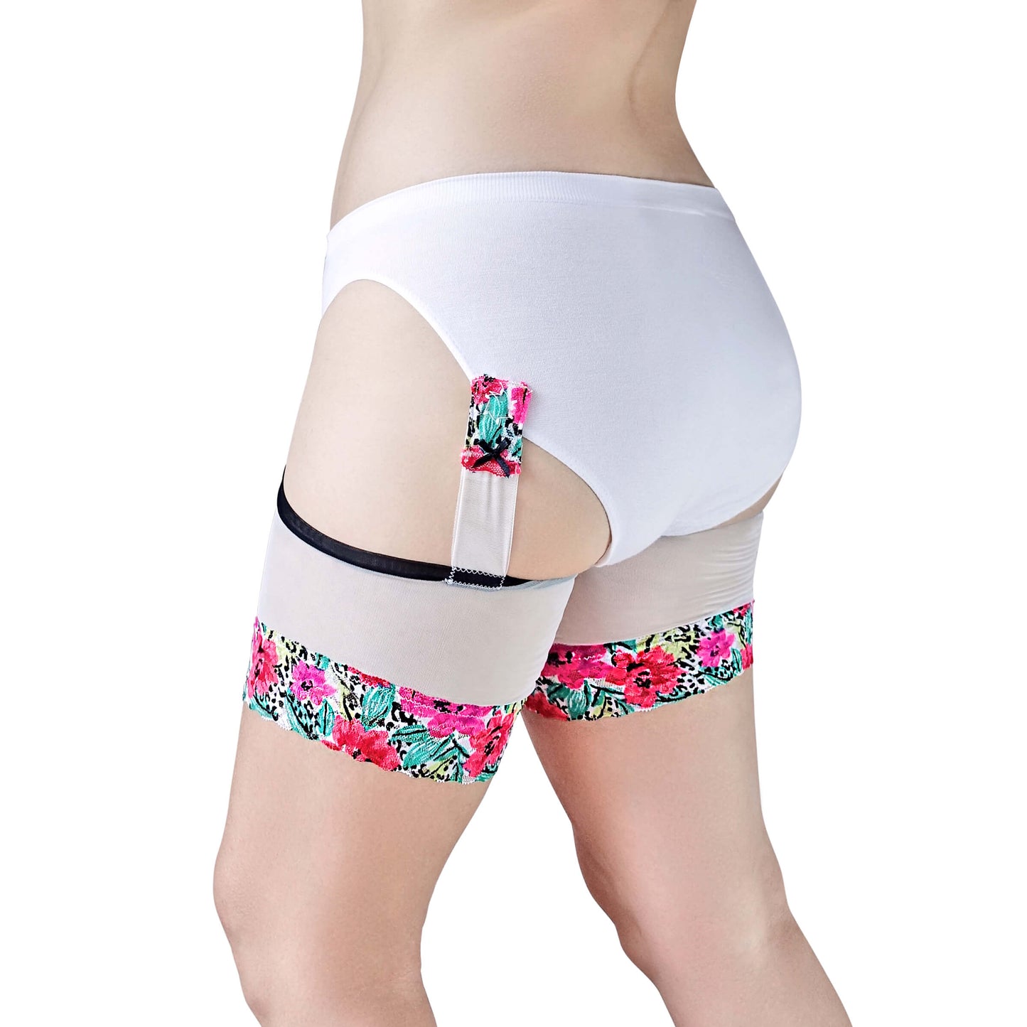 ANTI CHAFE Clip-On Thigh Bands - TROPIC FLORAL