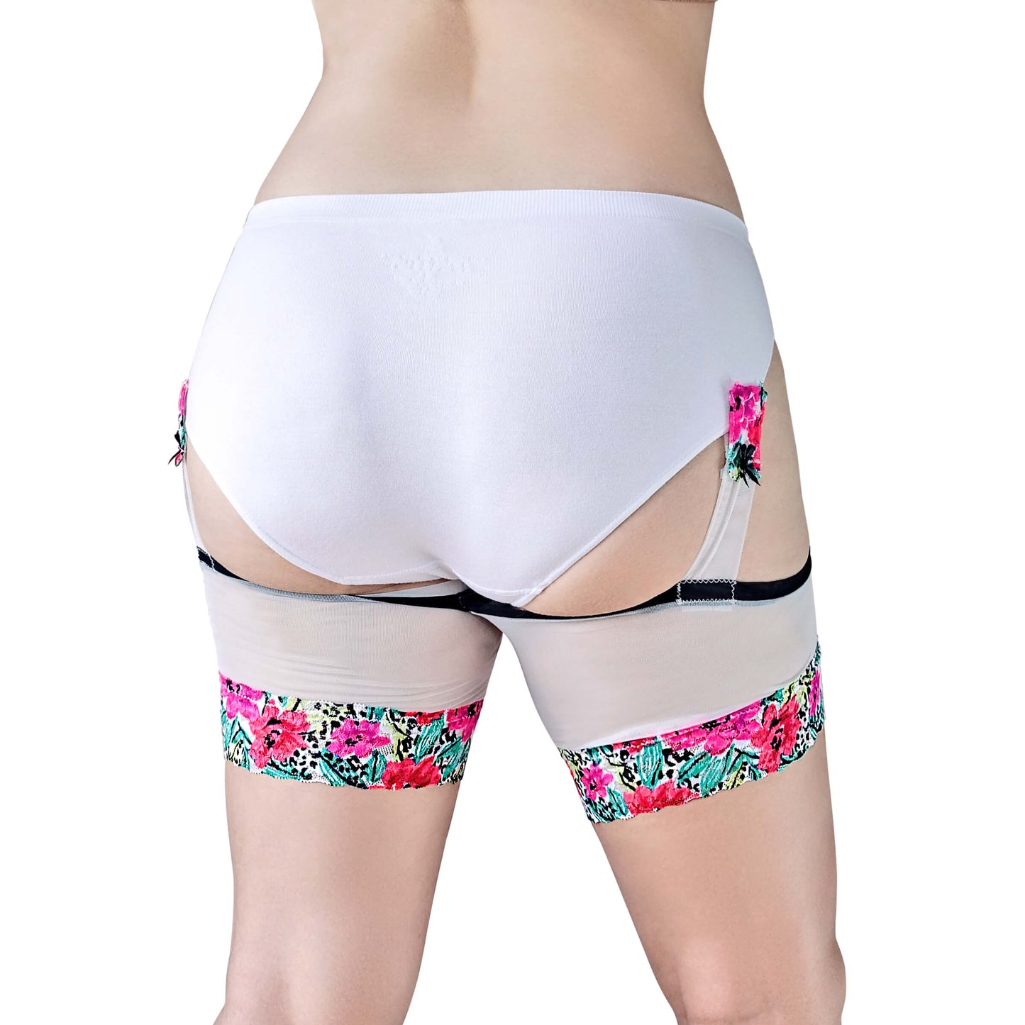 ANTI CHAFE Clip-On Thigh Bands - TROPIC FLORAL