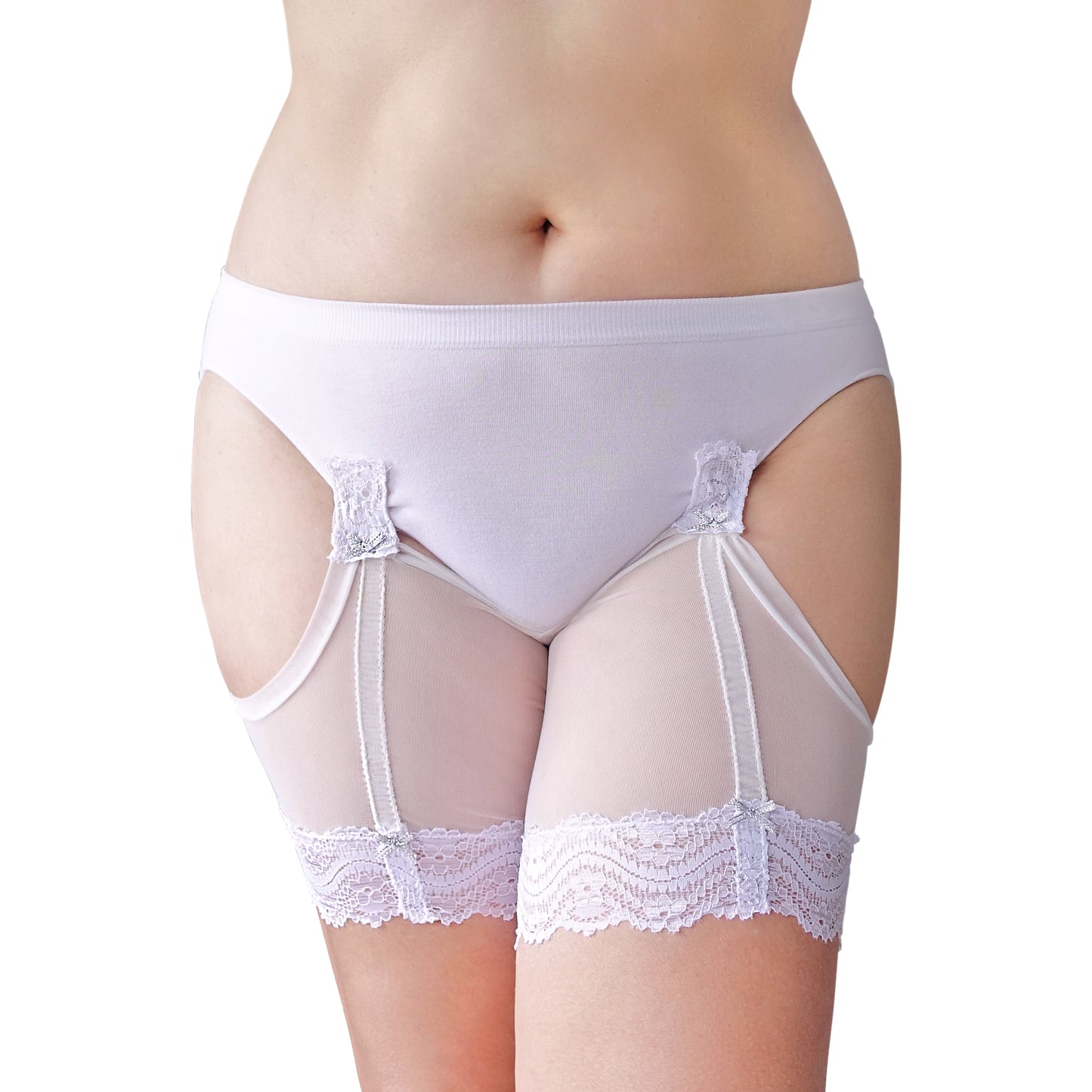 ANTI CHAFE Clip-On Thigh Bands - WHITE & IVORY
